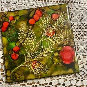 Colorado Artist  Decorative ceramic tile trivet